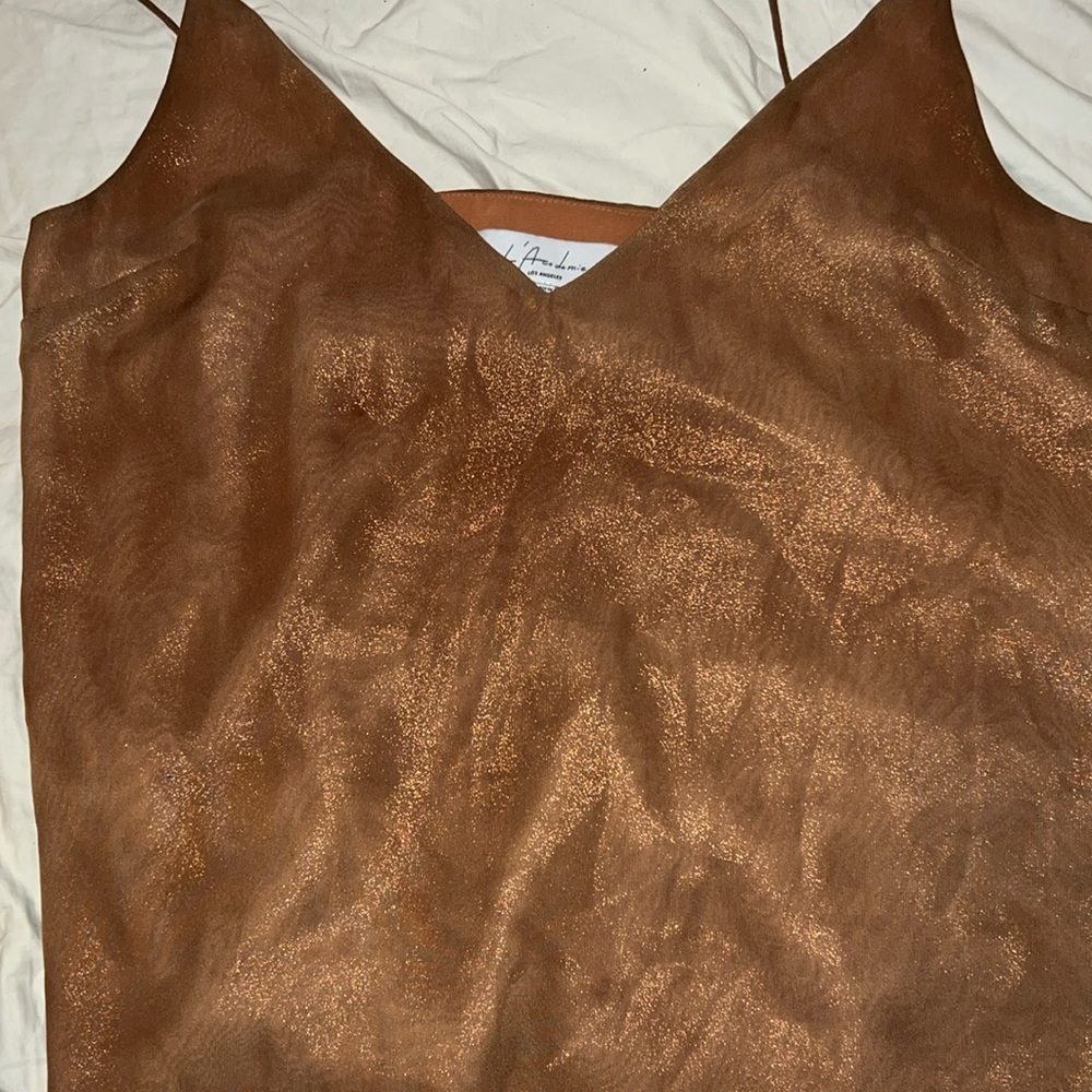 L’Academie brown sparkling tank